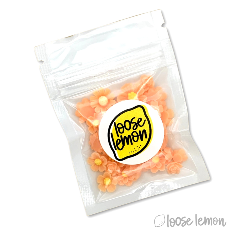 Single Colour Resin Flowers | Peach