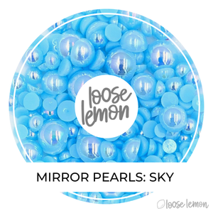 Mirror Pearls | Sky (Mixed Sizes)