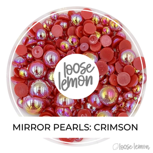 Mirror Pearls | Crimson (Mixed Sizes)