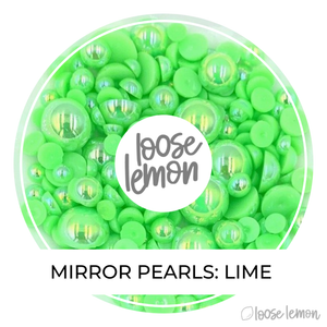 Mirror Pearls | Lime (Mixed Sizes)