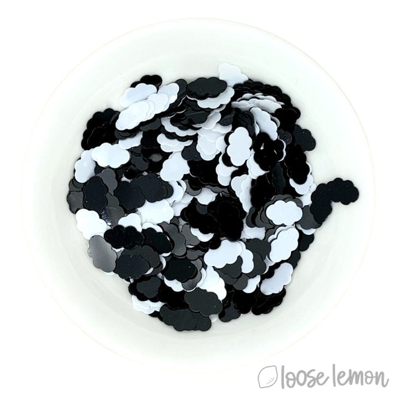 Sequins | Cloud Mix (Black & White)