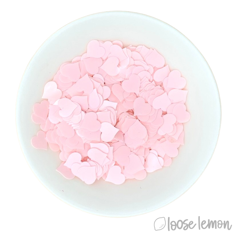 Sequins | Hearts (Baby Pink)