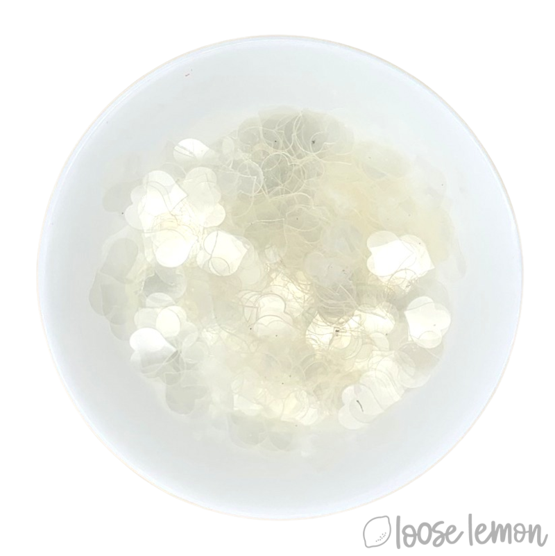 Sequins | Hearts (Completely Clear)