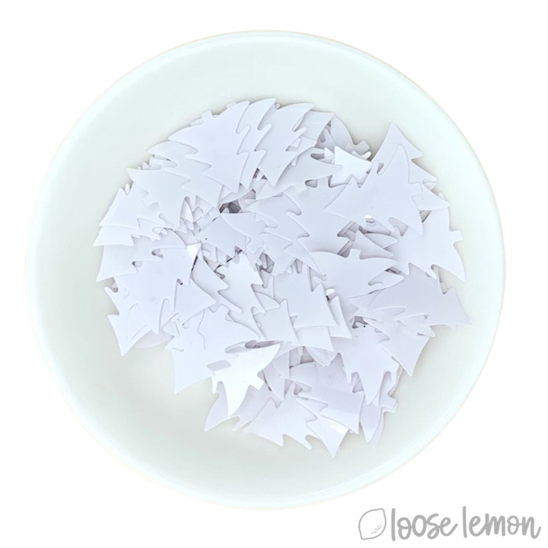 Sequins | Large Pine (White)