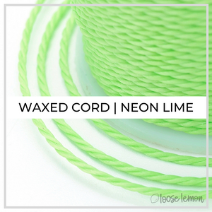 Waxed Cord | 10M Roll | Neon Lime