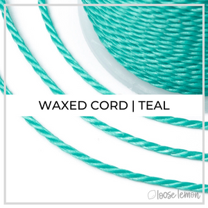 Waxed Cord | 10M Roll | Teal