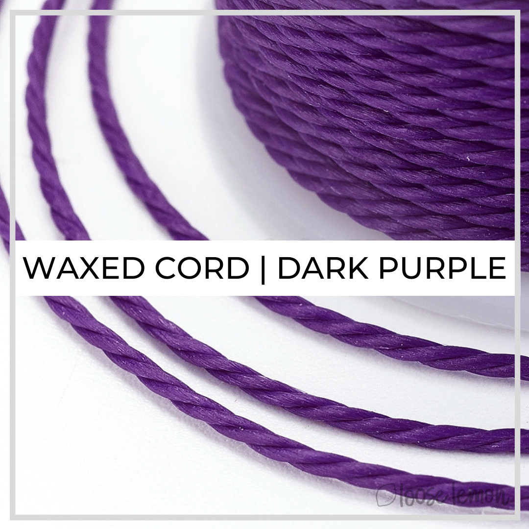 Waxed Cord | 10M Roll | Dark Purple