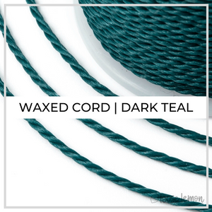 Waxed Cord | 10M Roll | Dark Teal