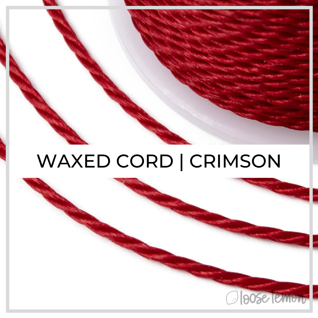 Waxed Cord | 10M Roll | Crimson