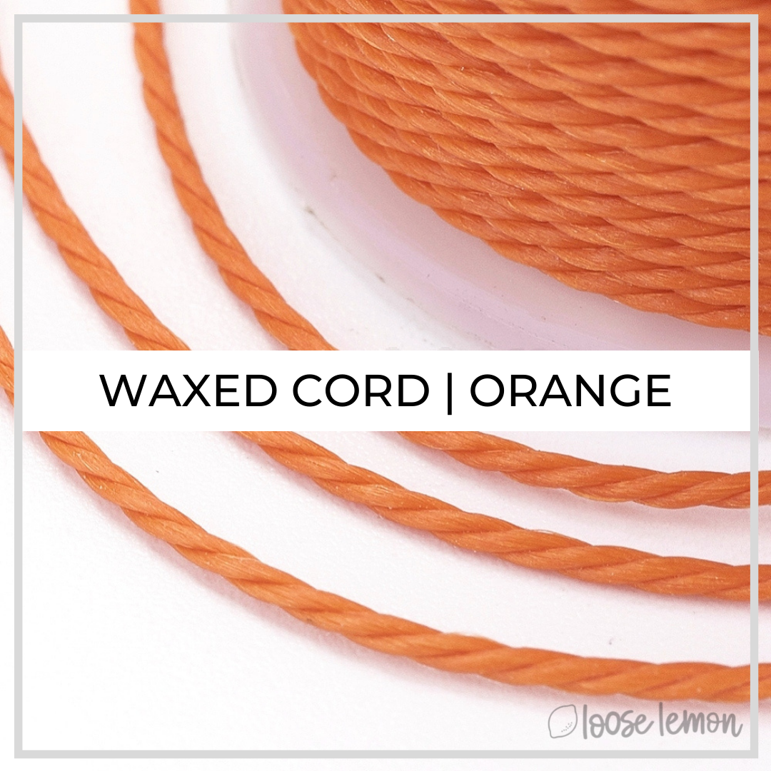 Waxed Cord | 10M Roll | Orange