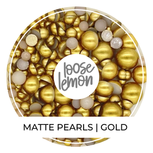 Matte Pearls | Gold (Mixed Sizes)