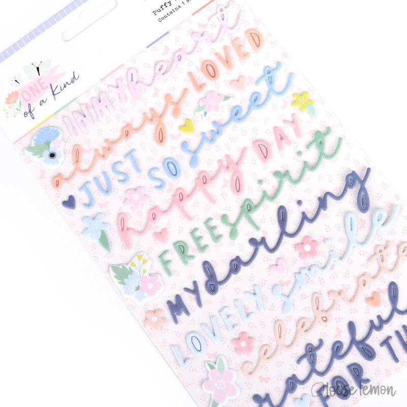 One Of A Kind | Puffy Stickers Sentiments