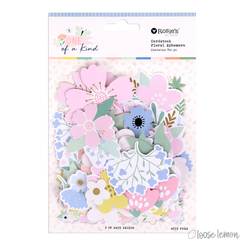 One Of A Kind | Cardstock Diecut Floral Ephemera (154 Pieces)