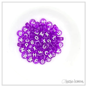 Letter Beads | Purple