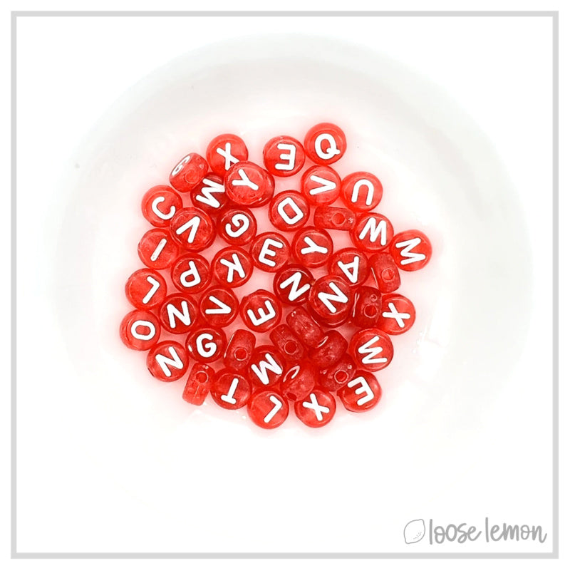 Letter Beads | Red