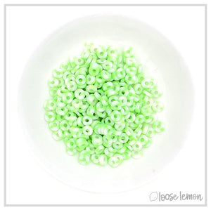 Flat Beads | Glow Lime