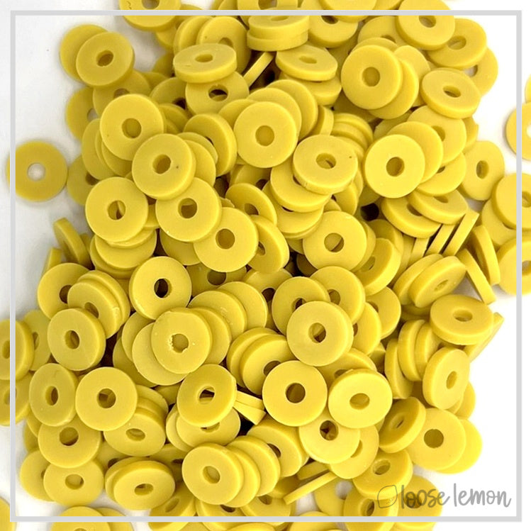 Flat Beads | Mustard