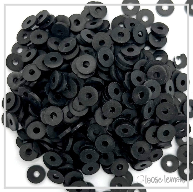 Flat Beads | Coal