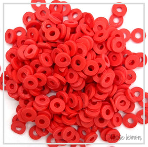 Flat Beads | Crimson