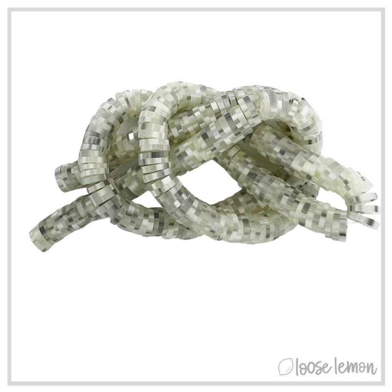 Flat Beads | Clear White