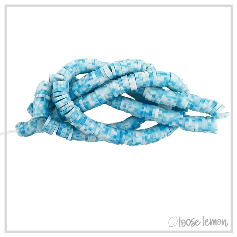 Flat Beads | Faded Denim