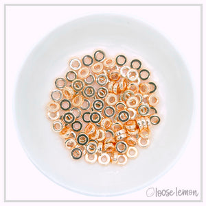 Flat Beads | Rose Gold