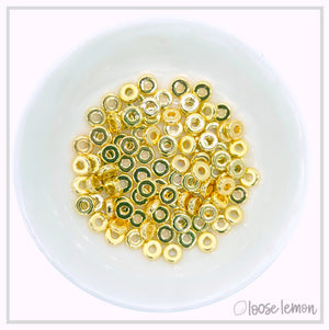 Flat Beads | Gold