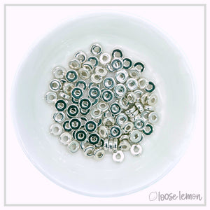 Flat Beads | Dark Silver