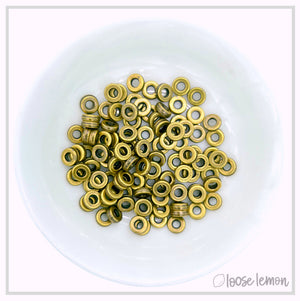 Flat Beads | Brass