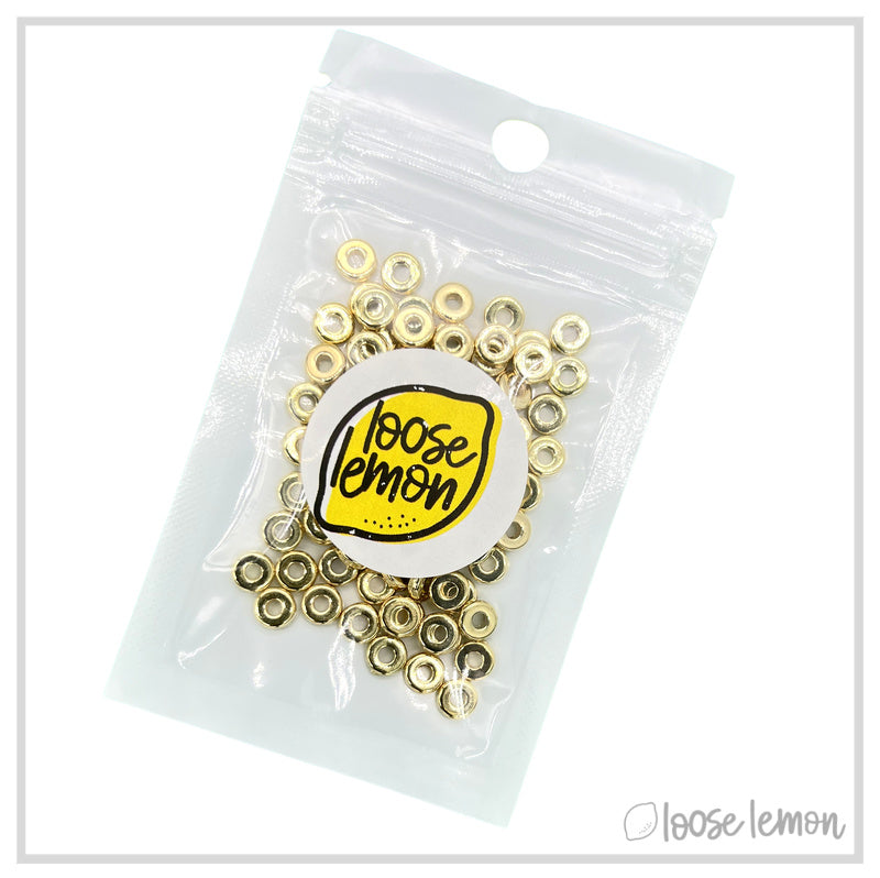 Flat Beads | Gold