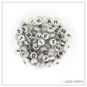 Letter Beads | Glow Round x 50