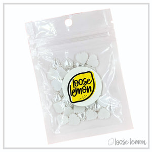 Studded Hearts | White 10Mm