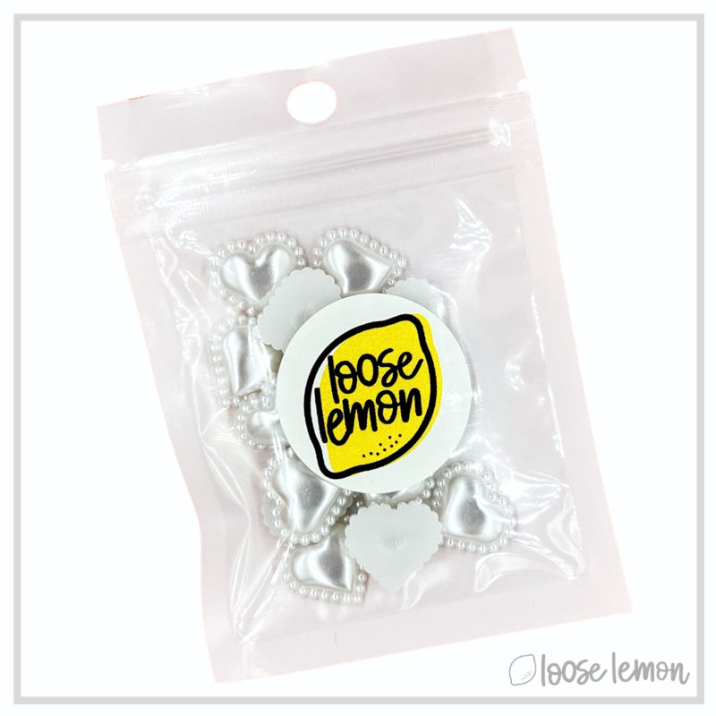 Studded Hearts | White 16Mm