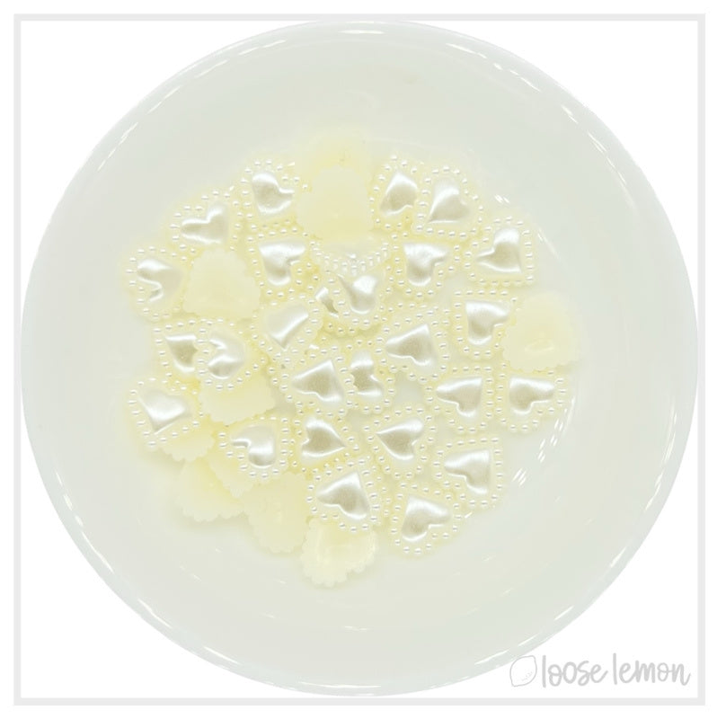 Studded Hearts | Ivory 10Mm