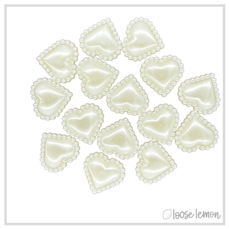 Studded Hearts | Ivory 16Mm