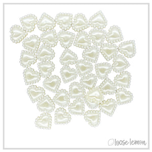 Studded Hearts | Ivory 10Mm