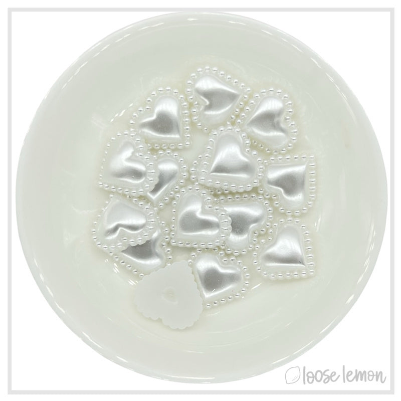 Studded Hearts | White 16Mm