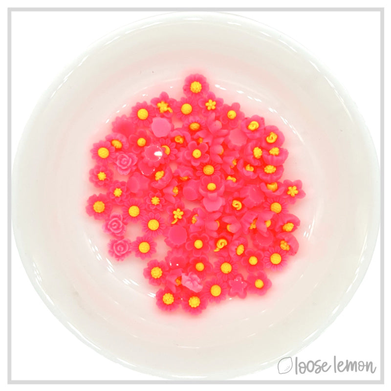 Mini Resin Flowers  | Fuchsia