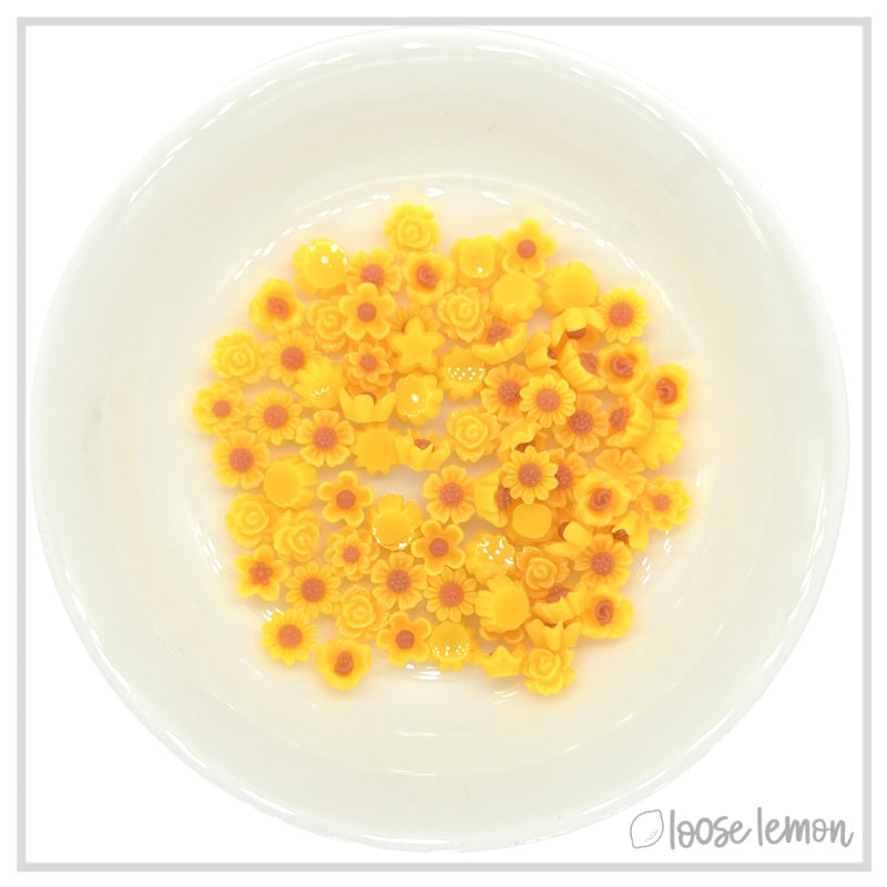 Mini Resin Flowers  | Amber