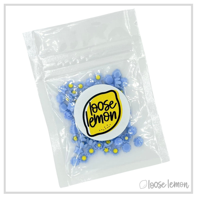 Mini Resin Flowers  | Azure