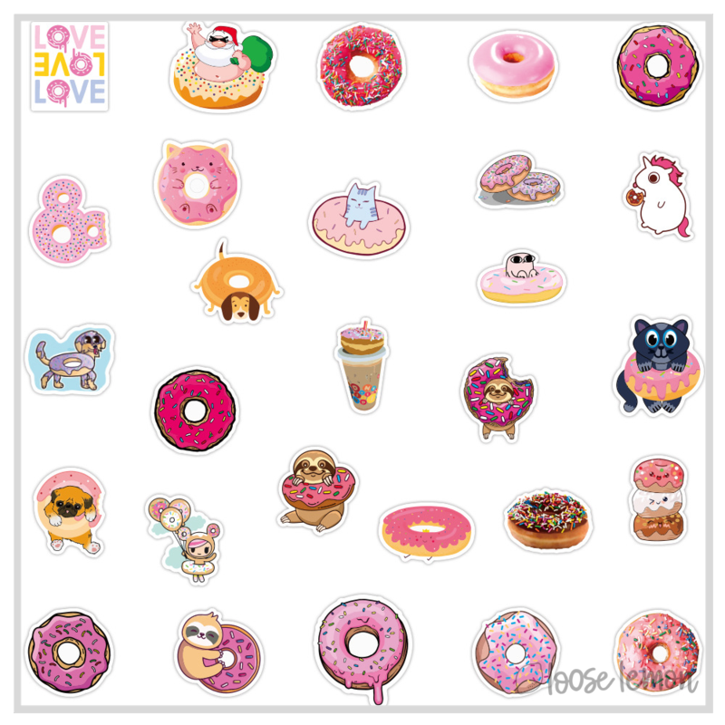 50 Sticker Set | Donuts