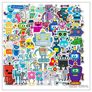 50 Sticker Set | Robots