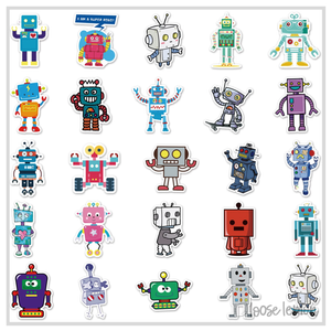 50 Sticker Set | Robots