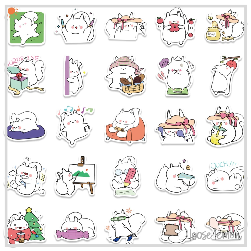 50 Sticker Set | Chinchillas