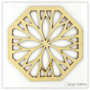 Feature Greeting (8Cm) | Hexagon Flower