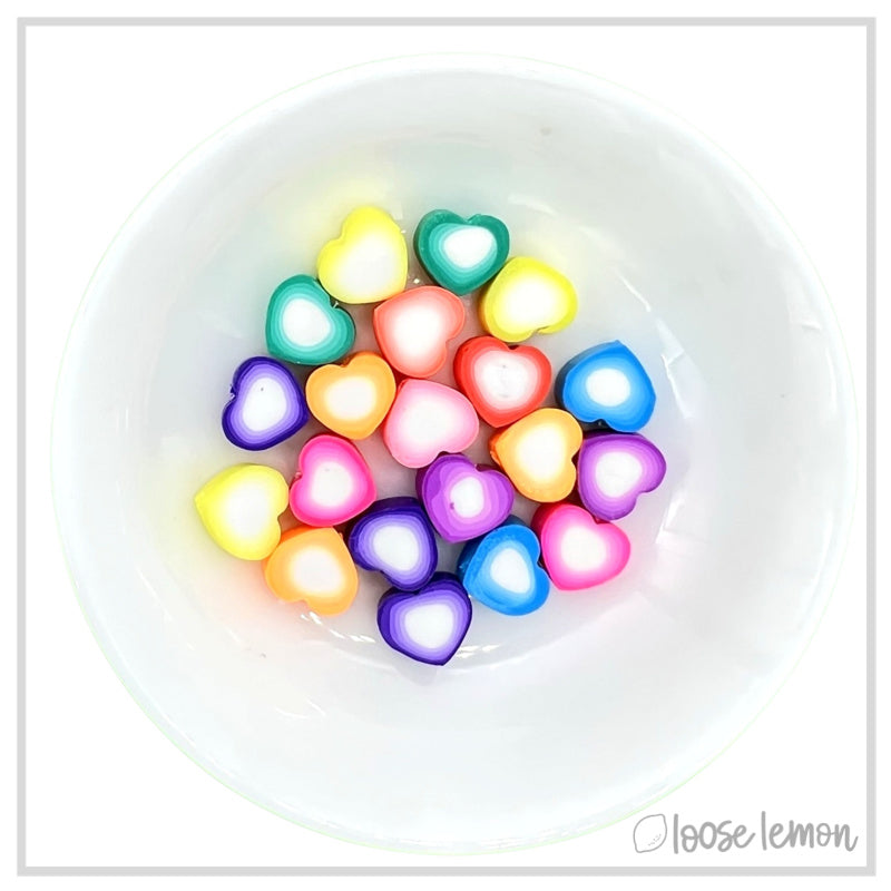 Feature Beads | Fade Hearts X 20