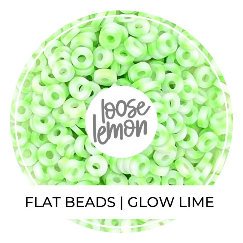 Flat Beads | Glow Lime