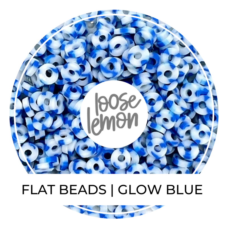 Flat Beads | Glow Blue