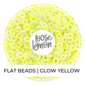 Flat Beads | Glow Yellow