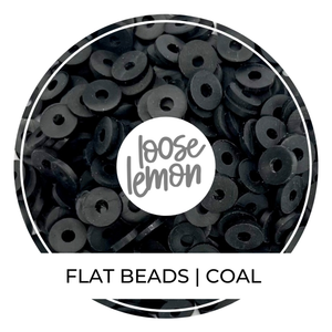 Flat Beads | Coal